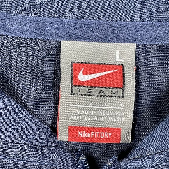 Nike Georgetown Jacket Mens Large Blue Pullover Team Half Zip Windbreaker - Picture 3 of 11